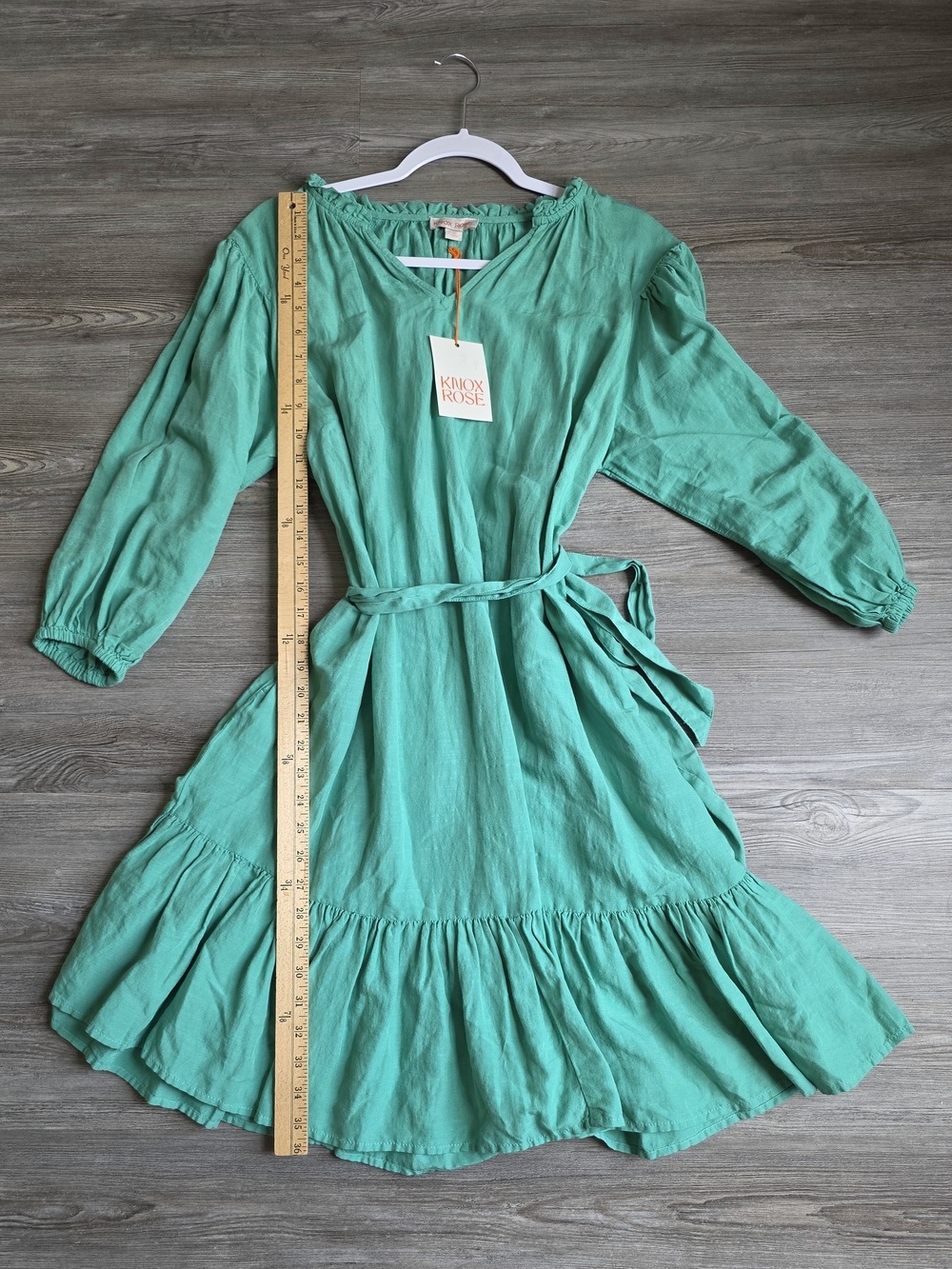 Knox Rose Mint Green Balloon Sleeve Dress - Picture 6 of 9